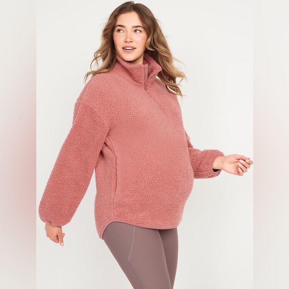 Maternity Half Zip Pullover